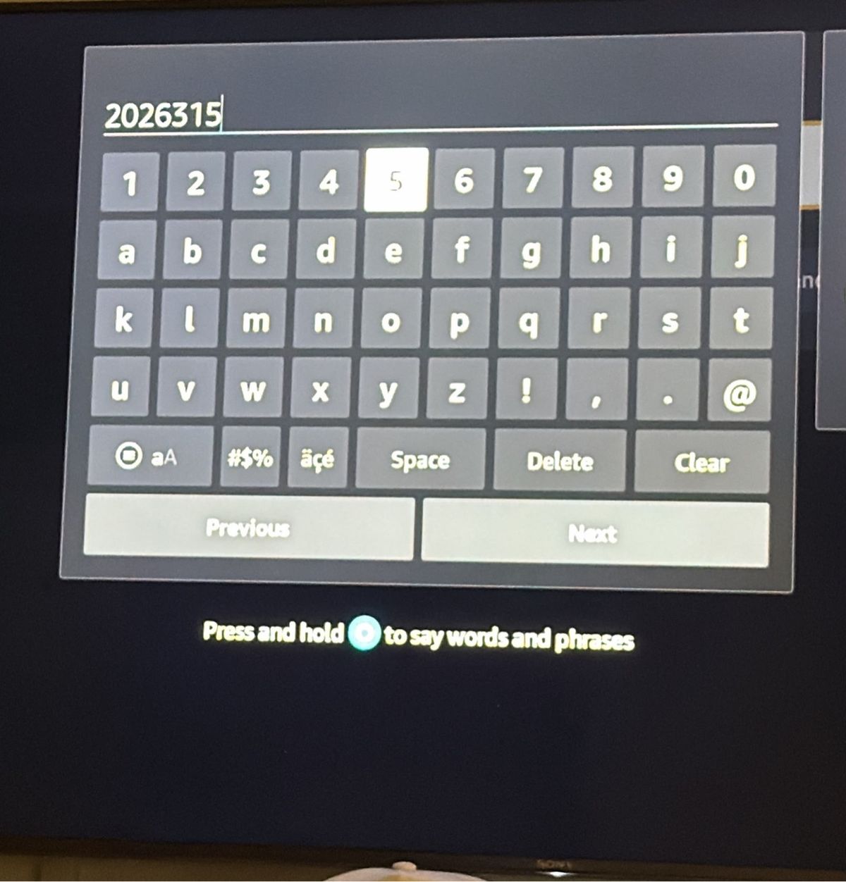 Confirmar el código en el teclado